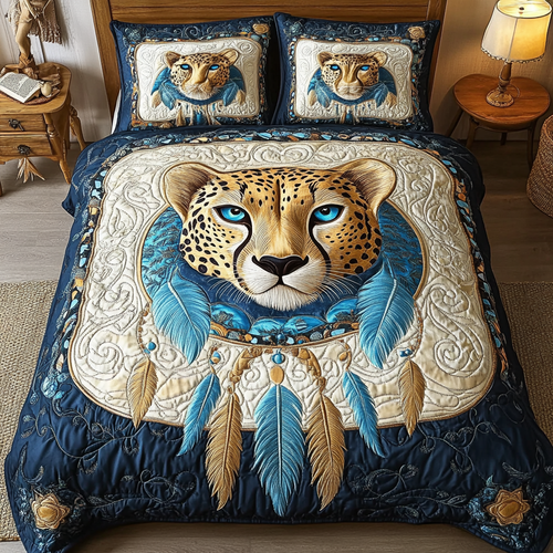 Wild Cheetah 3-Piece Quilted Bedding Set NCU0DK4060