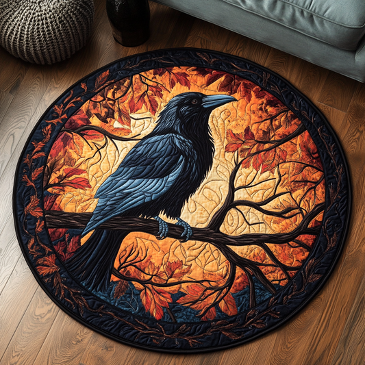 Wild Crow Quilted Round Mat NCU0DK8417