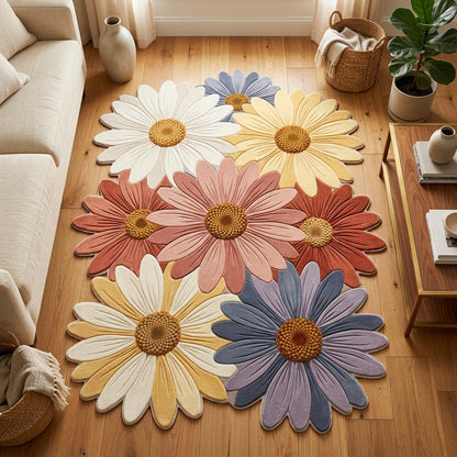 Wild Daisy Custom Shape Area Rug NCU0TD2652