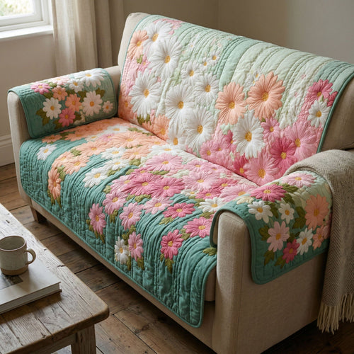 Wild Daisy Quilted Sofa Cover NCU0TD2503