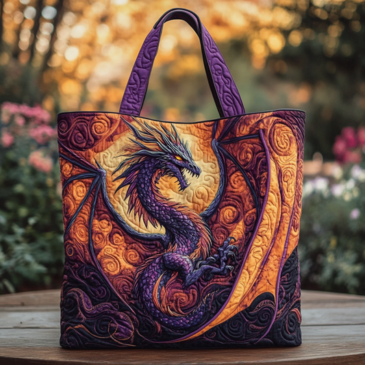 Wild Dragon Quilted Tote Bag NCU0DK9133