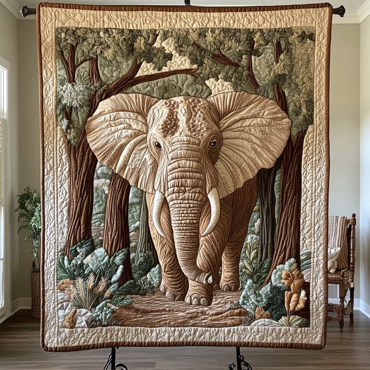 Wild Elephant Quilted Blanket NCU0DK9953