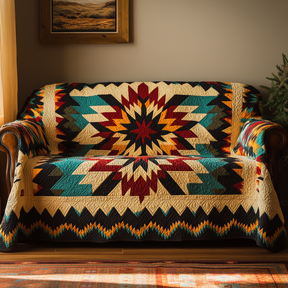 Wild Ember Quilted Sofa Cover NCU0DK10833