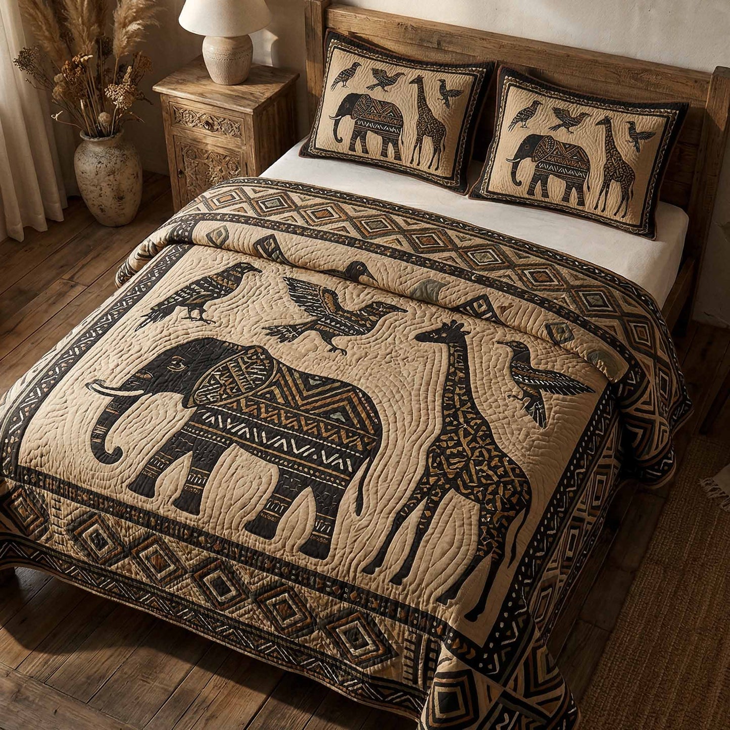 Wild Essence 3-Piece Quilted Bedding Set NCU0XD2734