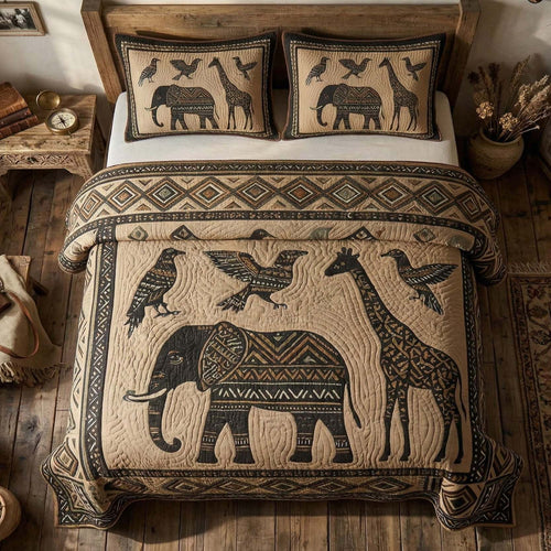 Wild Essence 3-Piece Quilted Bedding Set NCU0XD2734