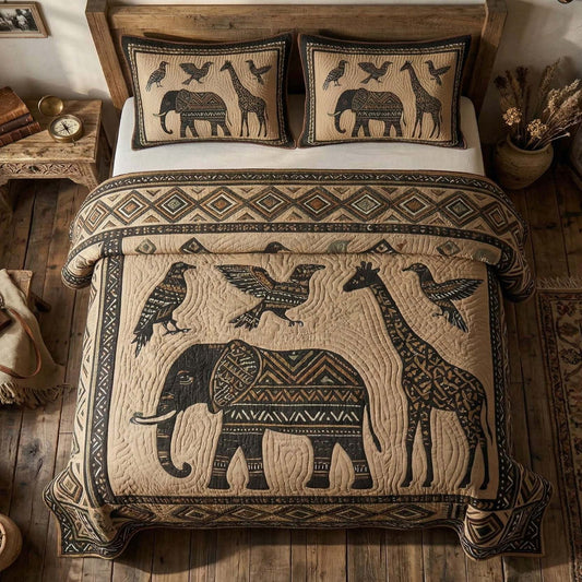 Wild Essence 3-Piece Quilted Bedding Set NCU0XD2734