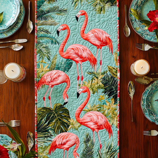 Wild Flamingo Quilted Table Runner NCU0DV6054