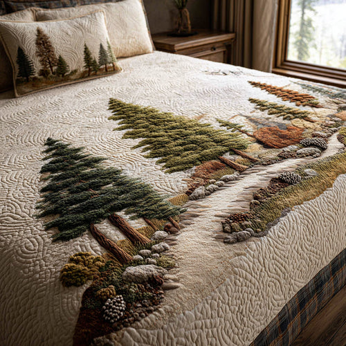 Wild Forest 3-Piece Quilted Bedding Set NCU0DV8885