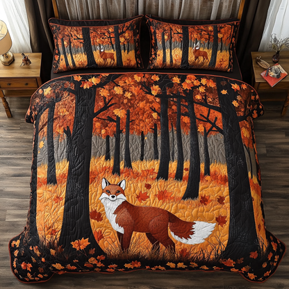 Wild Fox 3-Piece Quilted Bedding Set NCU0DK9496