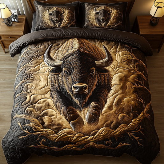 Wild Frontier 3-Piece Quilted Bedding Set NCU0VH1904
