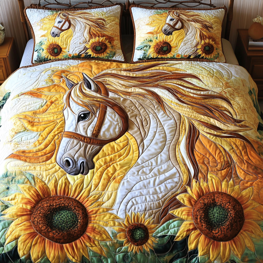 Wild Gallop 3-Piece Quilted Bedding Set NCU0DK6948