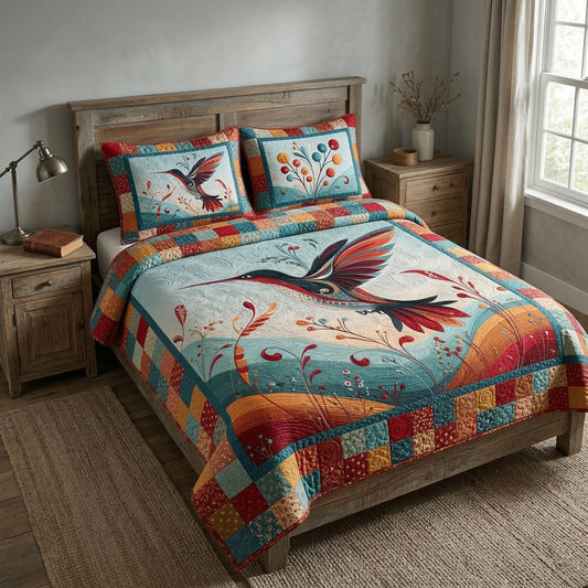 Wild Garden 3-Piece Quilted Bedding Set NCU0NT12555