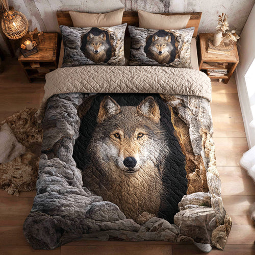 Wild Gaze 3-Piece Quilted Bedding Set NCU0TV1383