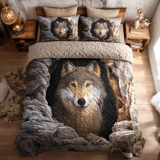 Wild Gaze 3-Piece Quilted Bedding Set NCU0TV1383