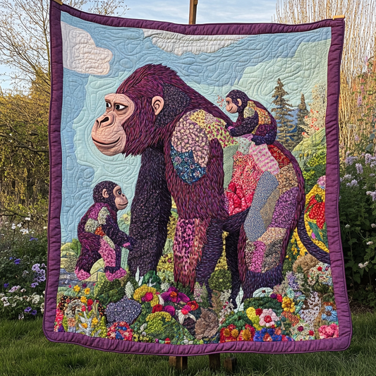 Wild Gorilla Spirit Quilted Blanket NCU0DK4101