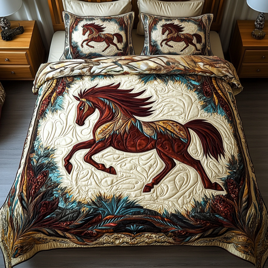 Wild Grace 3-Piece Quilted Bedding Set NCU0VH1814