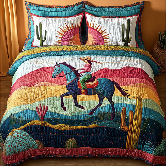 Wild Heart 3-Piece Quilted Bedding Set NCU0DK6759