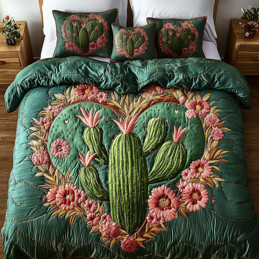Wild Heart 3-Piece Quilted Bedding Set NCU0VH5896