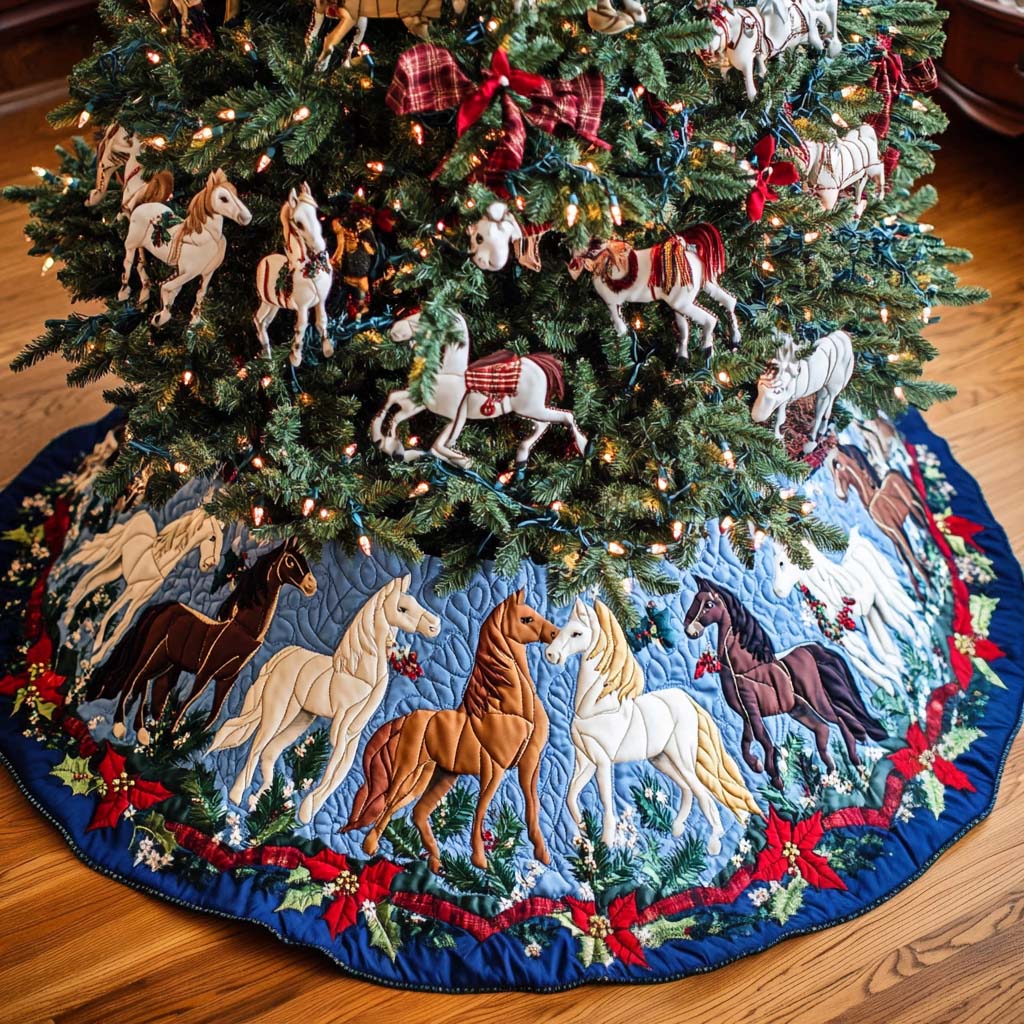 Wild Heart Christmas Quilted Tree Skirt NCU0NT1728