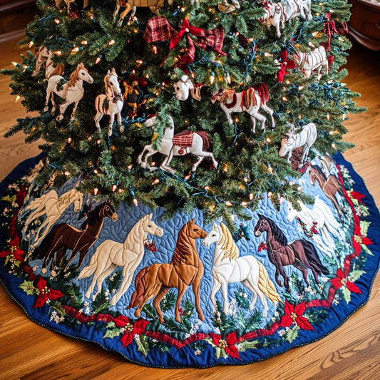 Wild Heart Christmas Quilted Tree Skirt NCU0NT1728