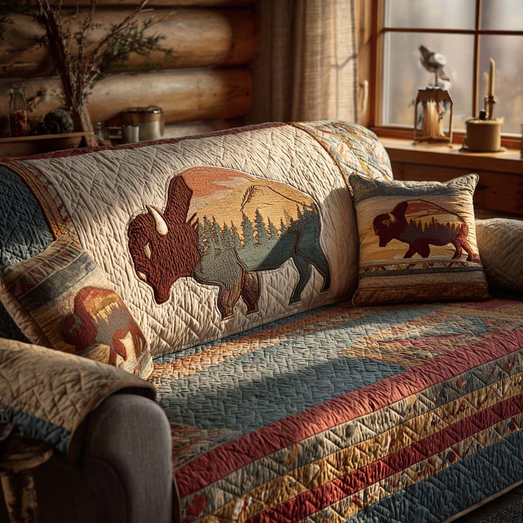 Wild Heart Heritage Quilted Sofa Cover NCU0XD1797