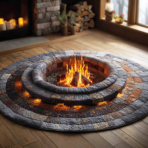 Wild Hearth Night Quilted Round Mat NCU0TD1656