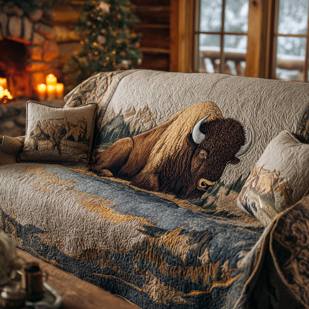 Wild Heritage Quilted Sofa Cover NCU0DV8533