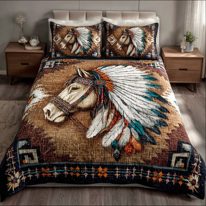 Wild Horse 3-Piece Quilted Bedding Set NCU0DK10815