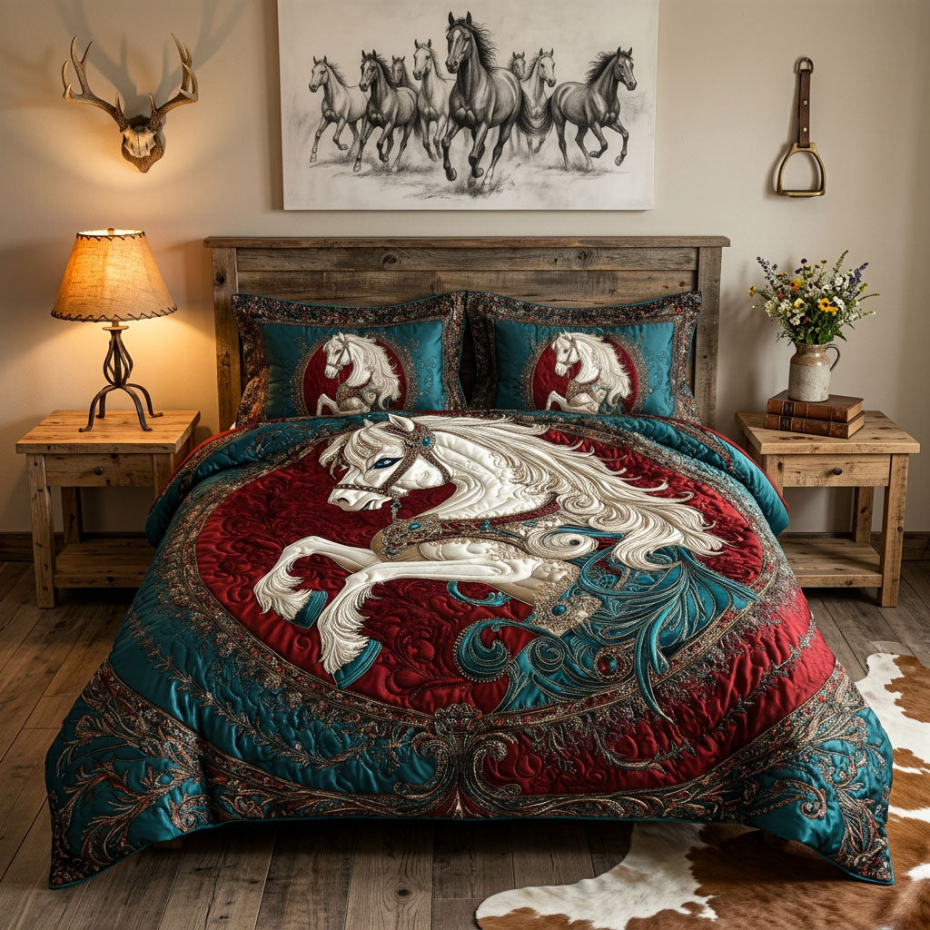 Wild Horse 3-Piece Quilted Bedding Set NCU0DK8052