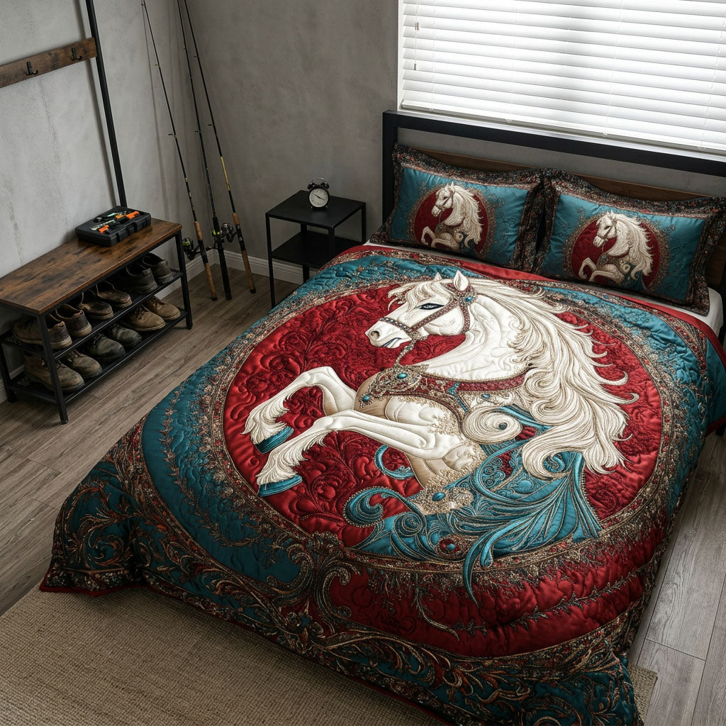 Wild Horse 3-Piece Quilted Bedding Set NCU0DK8052