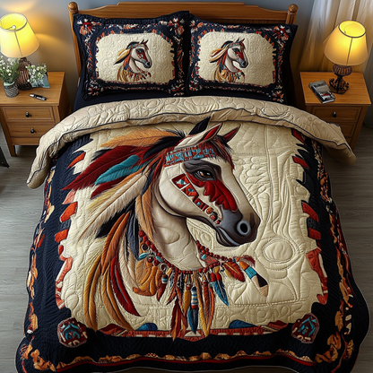 Wild Horse 3-Piece Quilted Bedding Set NCU0DK9210