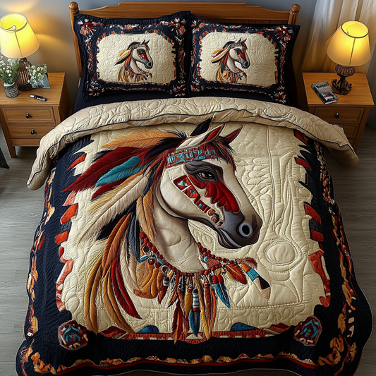 Wild Horse 3-Piece Quilted Bedding Set NCU0DK9210