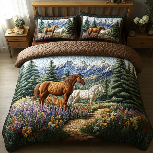 Wild Horse 3-Piece Quilted Bedding Set NCU0DK9628