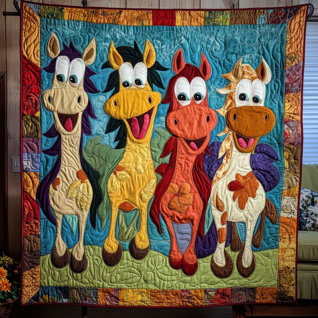 Wild Horse Quilted Blanket NCU0DK7443