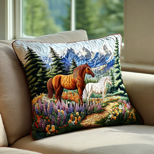 Wild Horse Quilted Pillow Case NCU0DK9628