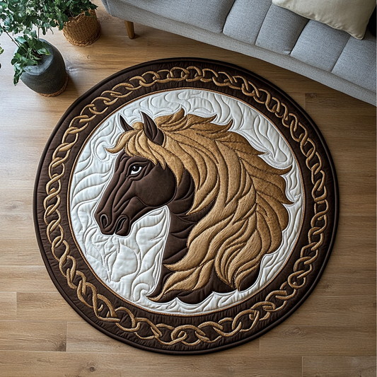 Wild Horse Quilted Round Mat NCU0DK9594
