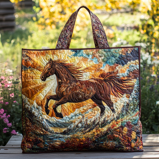 Wild Horse Quilted Tote Bag NCU0DK9001