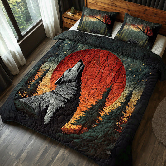 Wild Howler 3-Piece Quilted Bedding Set NCU0DV6431