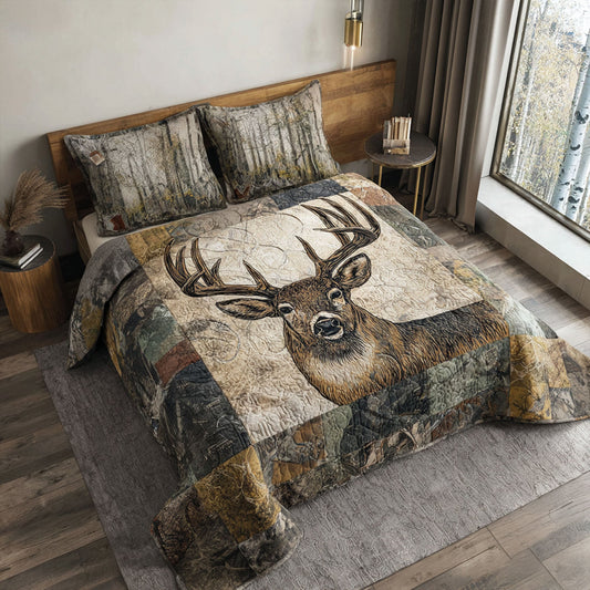 Wild Hunt 3-Piece Quilted Bedding Set NCU0PT7464