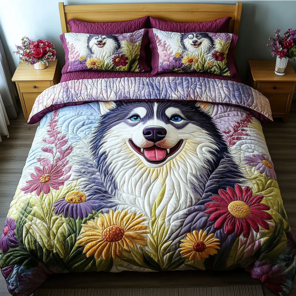Wild Husky 3-Piece Quilted Bedding Set NCU0DK7427