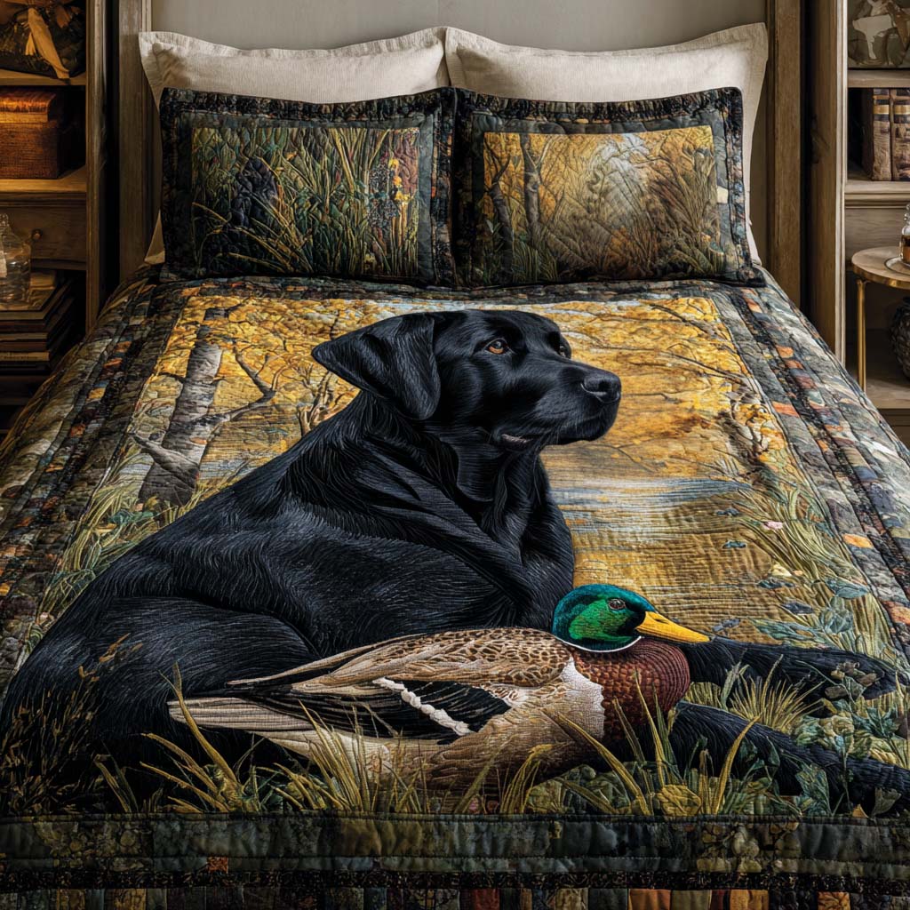Wild Lab 3-Piece Quilted Bedding Set NCU0NT11514