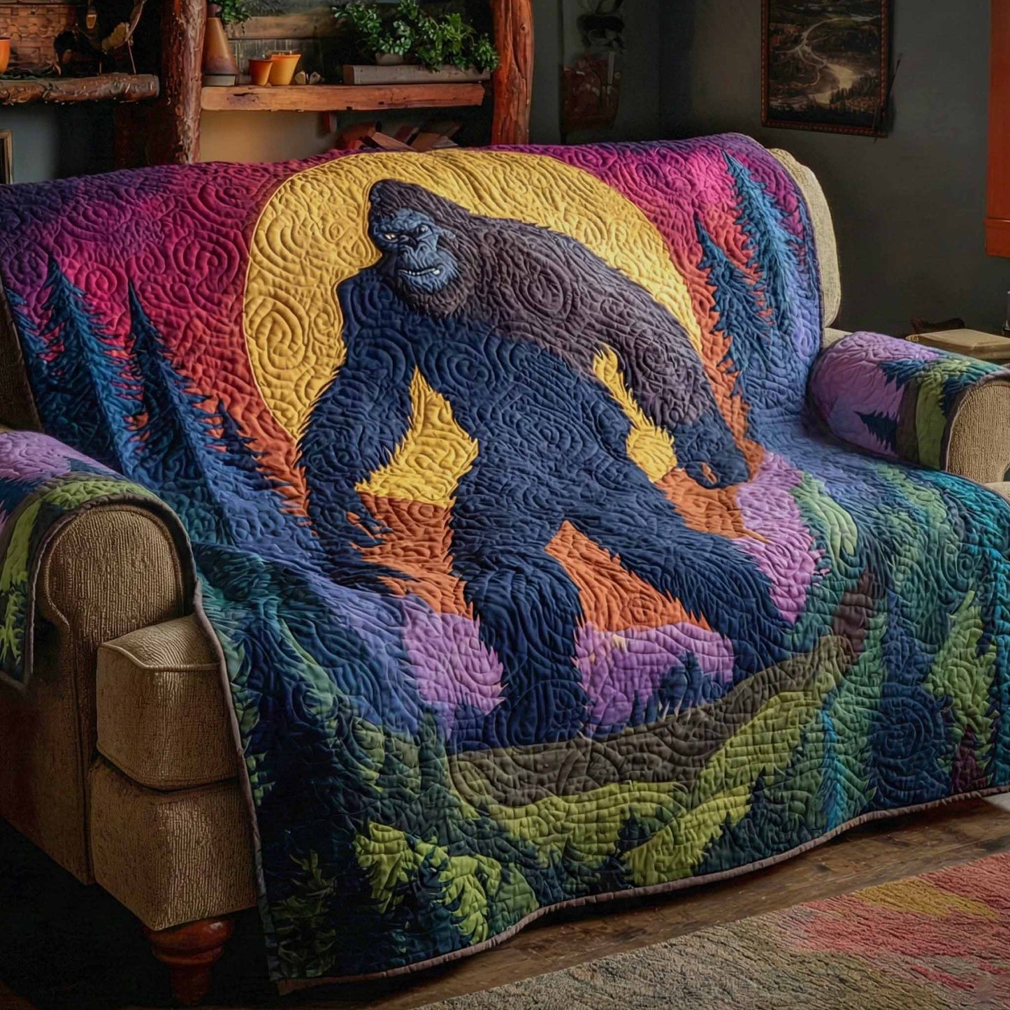 Wild Legend Quilted Sofa Cover NCU0XD2359