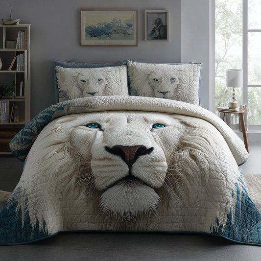 Wild Lion 3-Piece Quilted Bedding Set NCU0DK8362