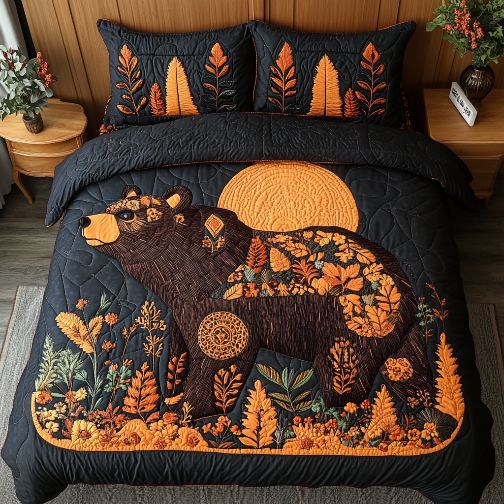 Wild Majesty 3-Piece Quilted Bedding Set NCU0VH3532