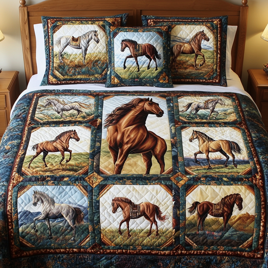 Wild Mane 3-Piece Quilted Bedding Set NCU0VH4870
