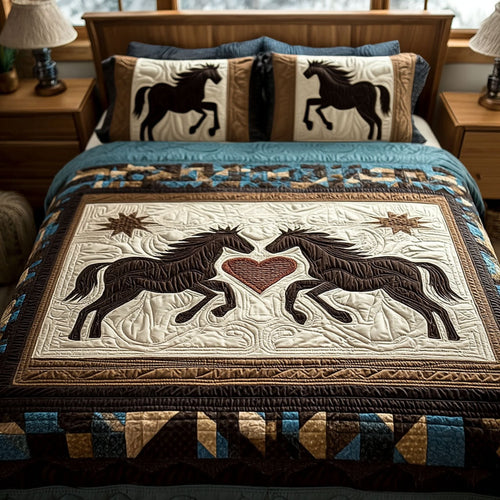 Wild Mane Promise 3-Piece Quilted Bedding Set NCU0PT11052