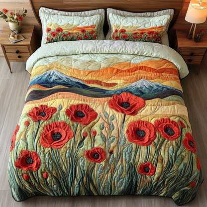 Wild Meadow 3-Piece Quilted Bedding Set NCU0VH4321