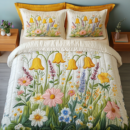 Wild Meadow 3-Piece Quilted Bedding Set NCU0VH5766