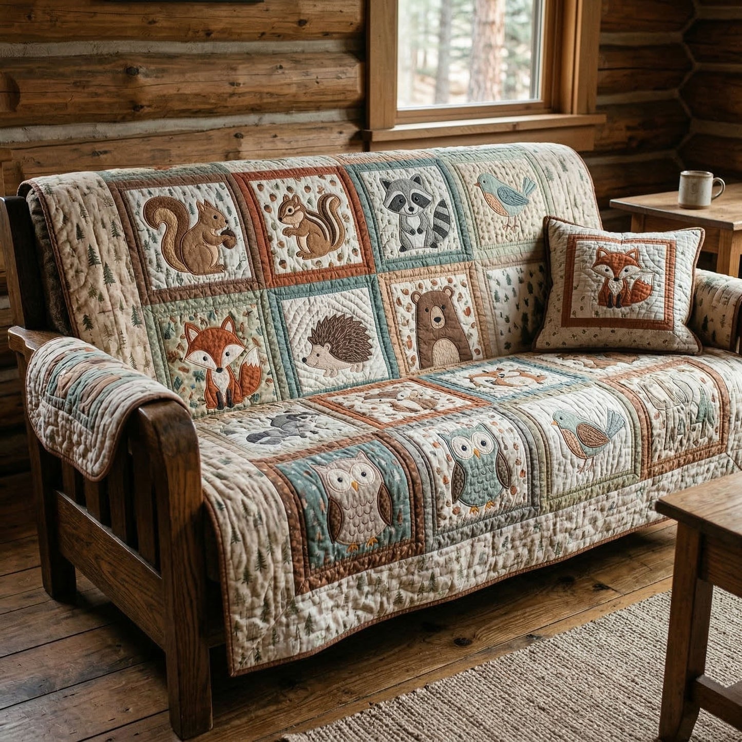 Wild Meadow Quilted Sofa Cover NCU0NT12563