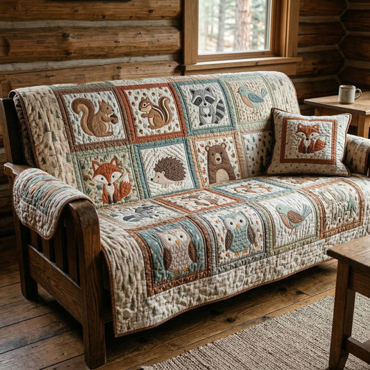 Wild Meadow Quilted Sofa Cover NCU0NT12563